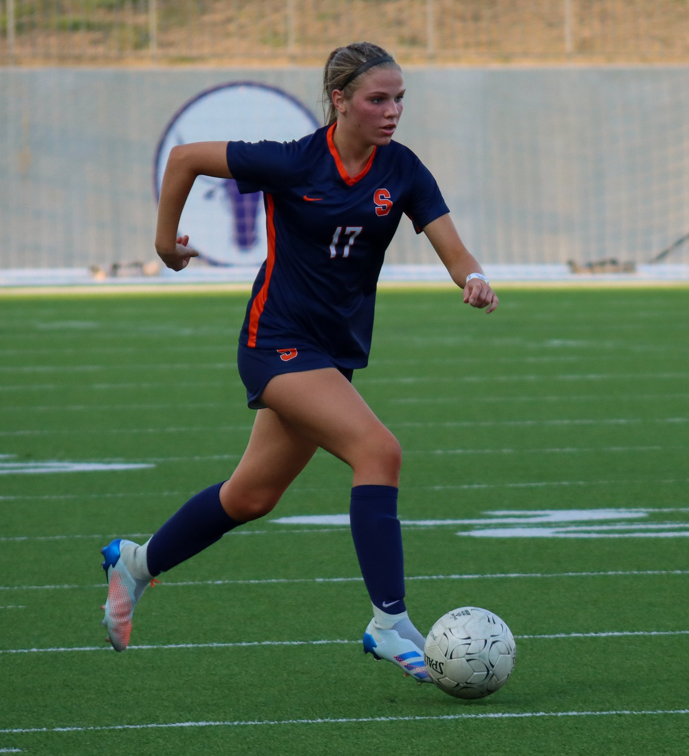 Seven Lakes sophomore forward Haydan Erck notched a hat-trick versus Elkins, scoring three goals in the Spartans’ 7-0 Class 6A bi-district playoff win on Friday, March 26, at Legacy Stadium.